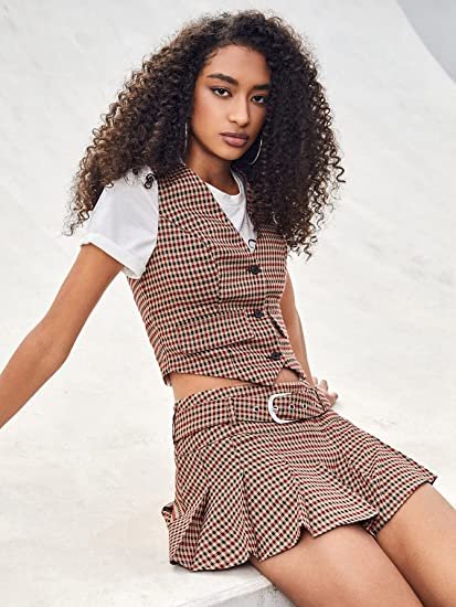 Women's Single Breasted Sleeveless V Neck Vest Jacket Waistcoat